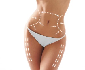 Contorno da cintura feminina